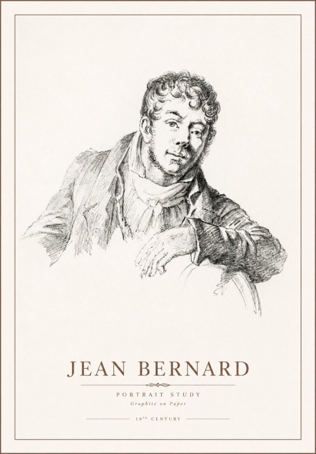 Jean Bernard French Portrait Study No2 - Poszter