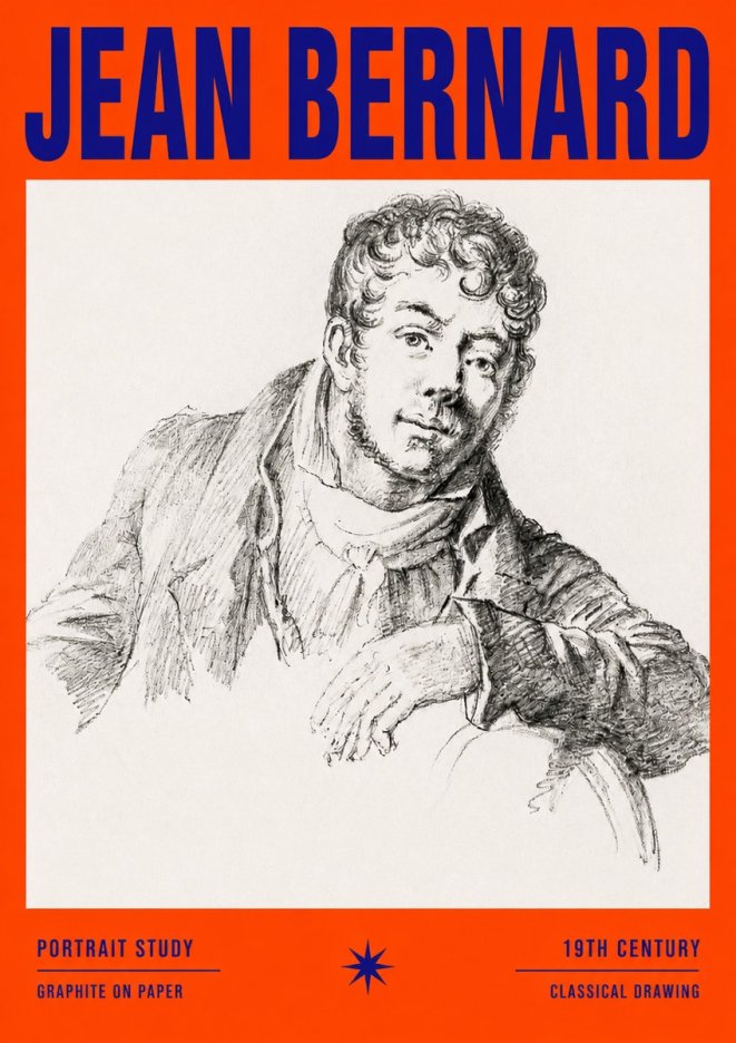 Jean Bernard French Portrait Study No3 - Poszter