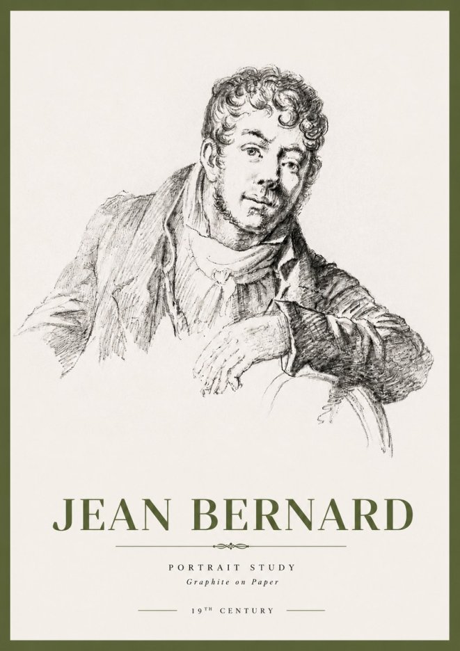 Jean Bernard French Portrait Study No4 - Poszter