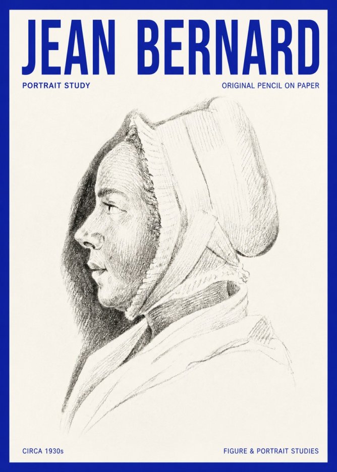 Jean Bernard Portrait Study VI No2 - Poszter