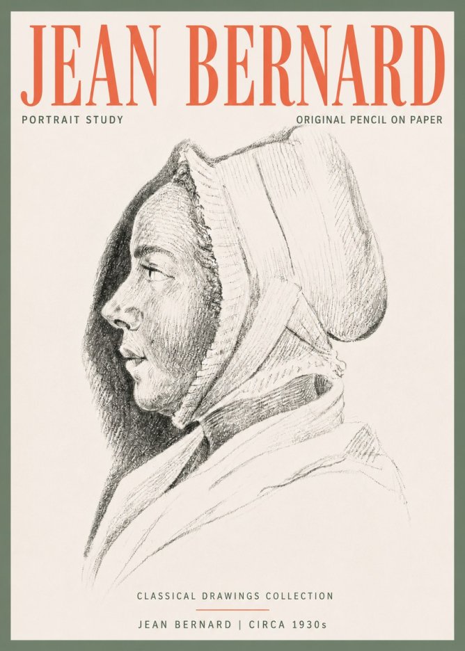 Jean Bernard Portrait Study VI No3 - Poszter
