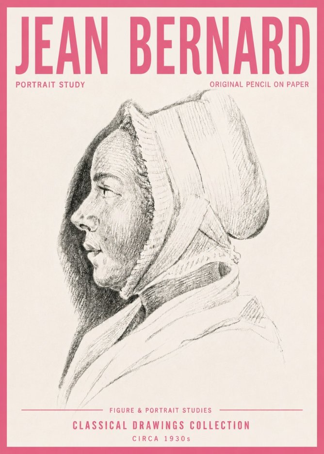 Jean Bernard Portrait Study VI No4 - Poszter