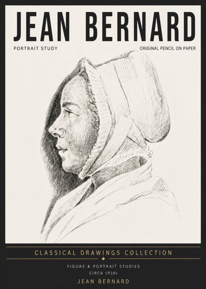 Jean Bernard Portrait Study VI No5 - Poszter