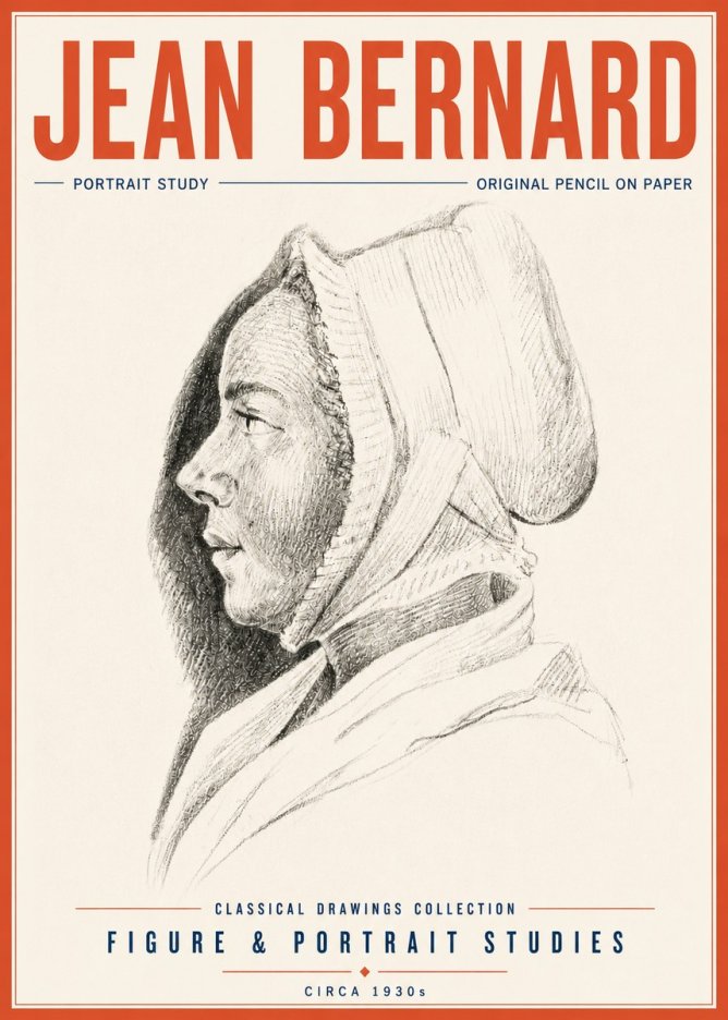 Jean Bernard Portrait Study VI No6 - Poszter