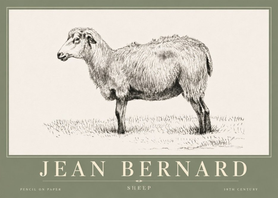 Jean Bernard Sheep No6 - Poszter