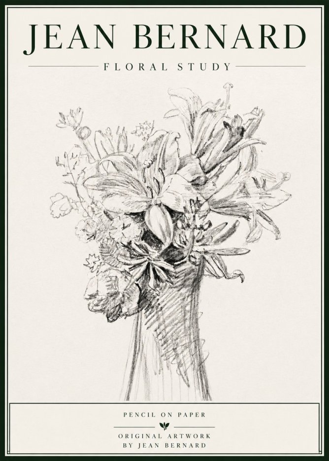 Jean Bernard Bouquet of Lilies No6 - Poszter
