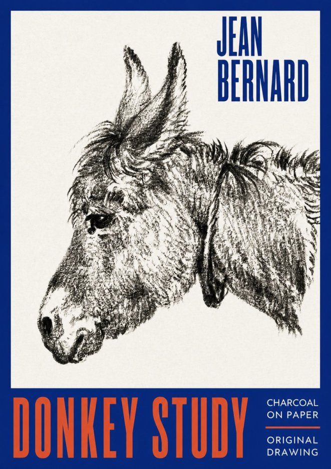 Jean Bernard Donkey Study III No2 - Poszter