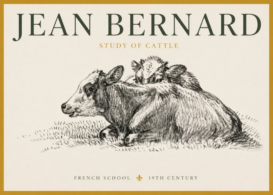 Jean Bernard Study of Cows No4 - Poszter