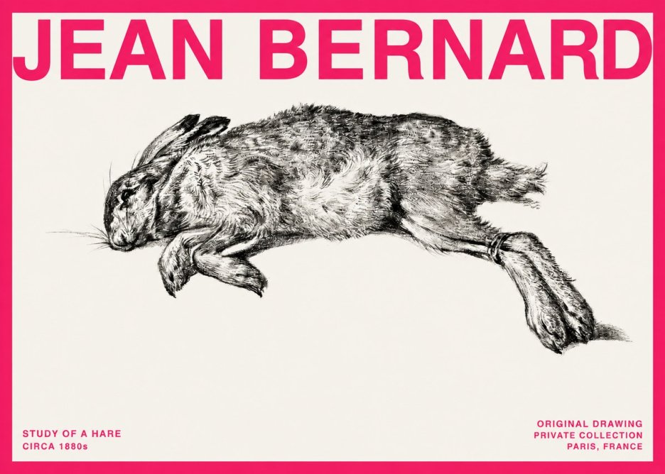 Jean Bernard Study of a Rabbit No4 - Poszter