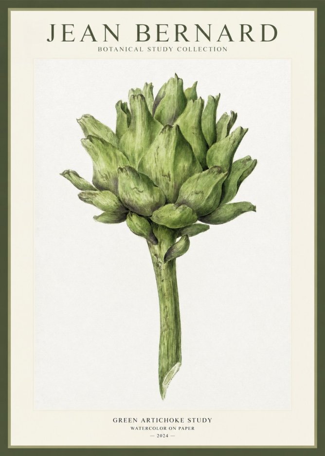 Jean Bernard Green Artichoke No2 - Poszter