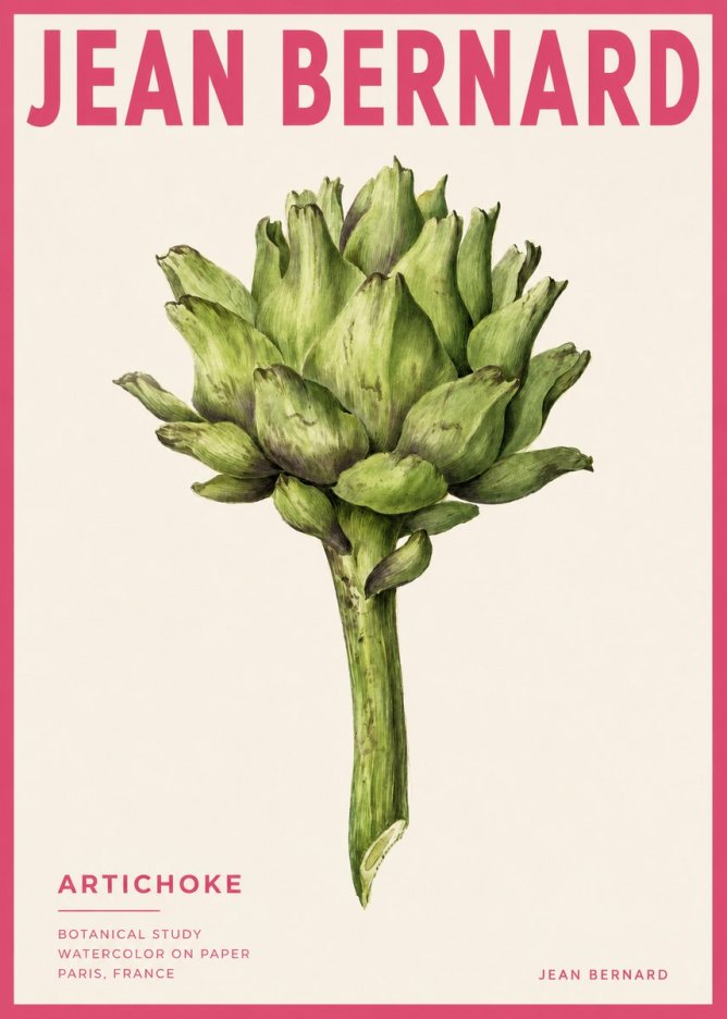 Jean Bernard Green Artichoke No4 - Poszter
