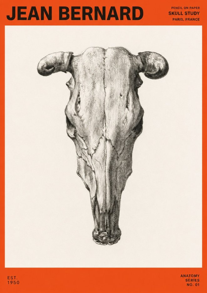 Jean Bernard Skull Study No3 - Poszter