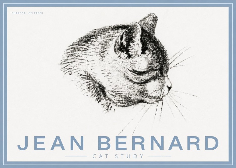 Jean Bernard Cat Study IV No5 - Poszter