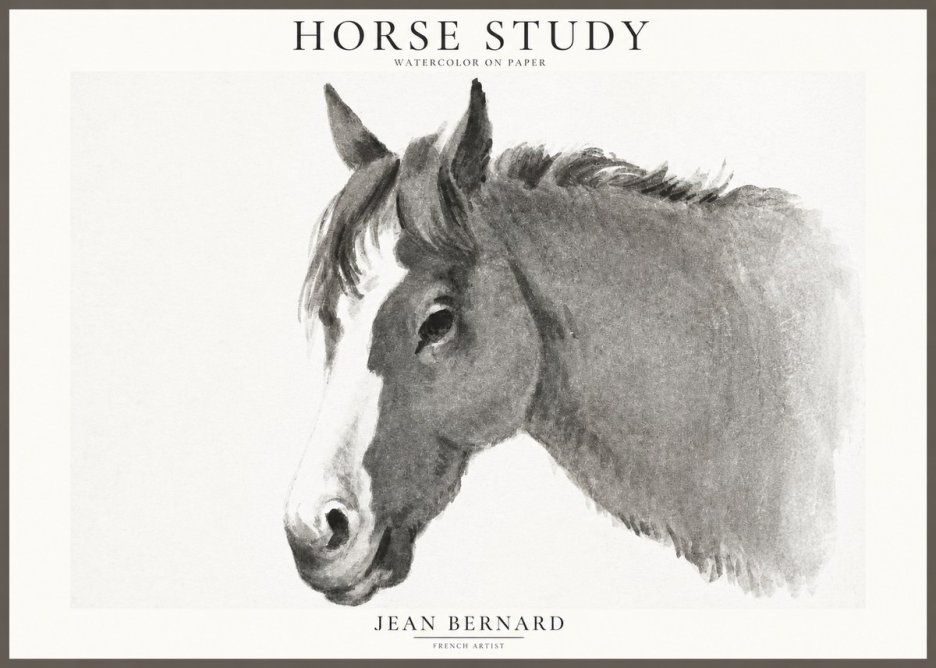 Jean Bernard Horse Study I No1 - Poszter