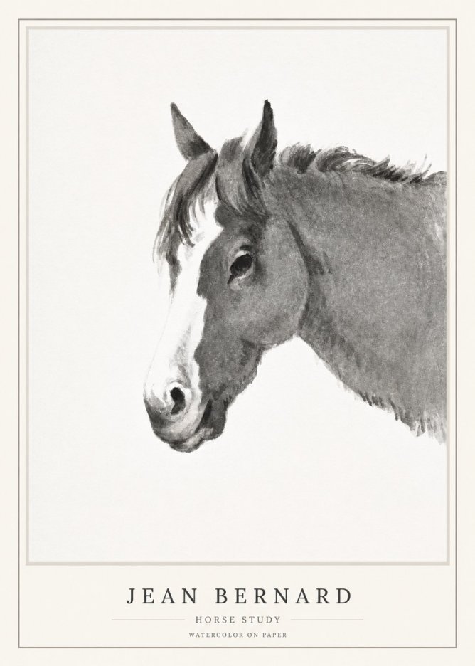 Jean Bernard Horse Study I No3 - Poszter