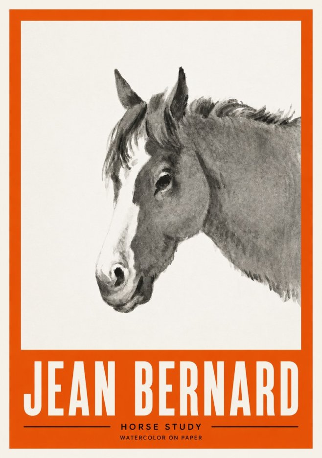 Jean Bernard Horse Study I No4 - Poszter