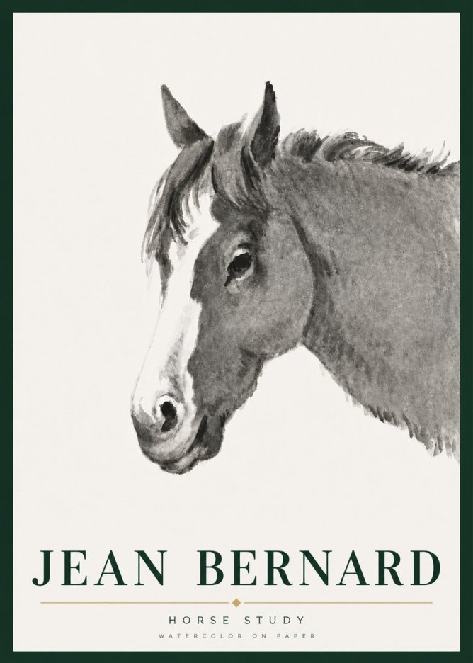 Jean Bernard Horse Study I No5 - Poszter