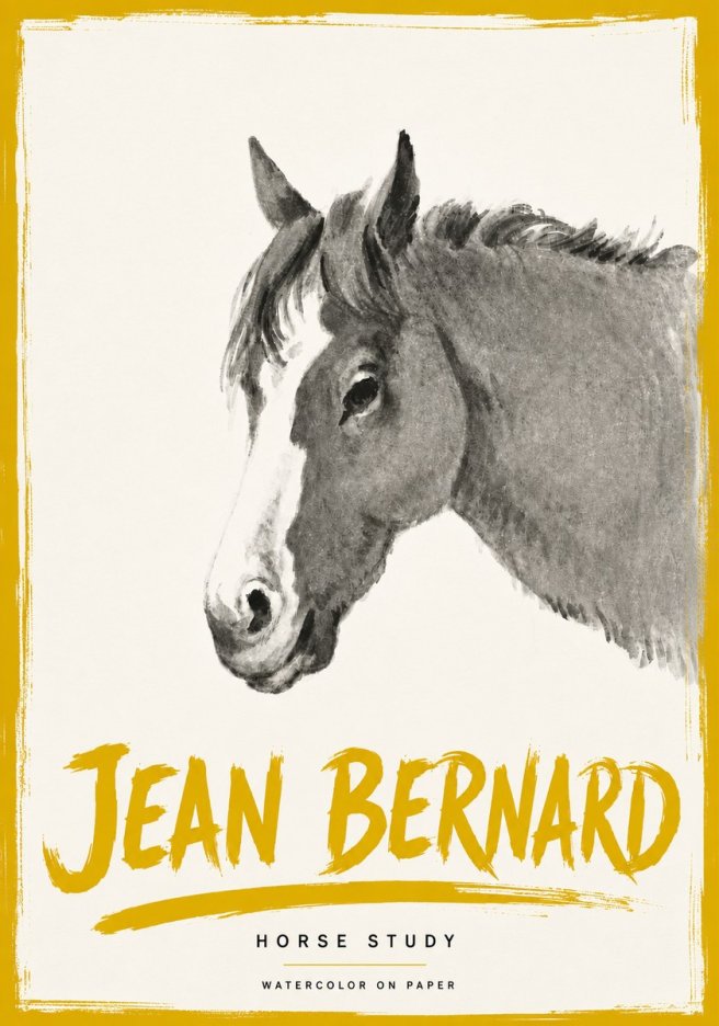Jean Bernard Horse Study I No6 - Poszter