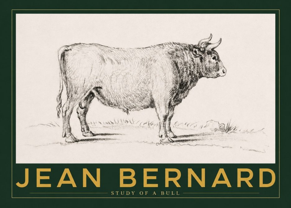 Jean Bernard Study of a Bull I No2 - Poszter