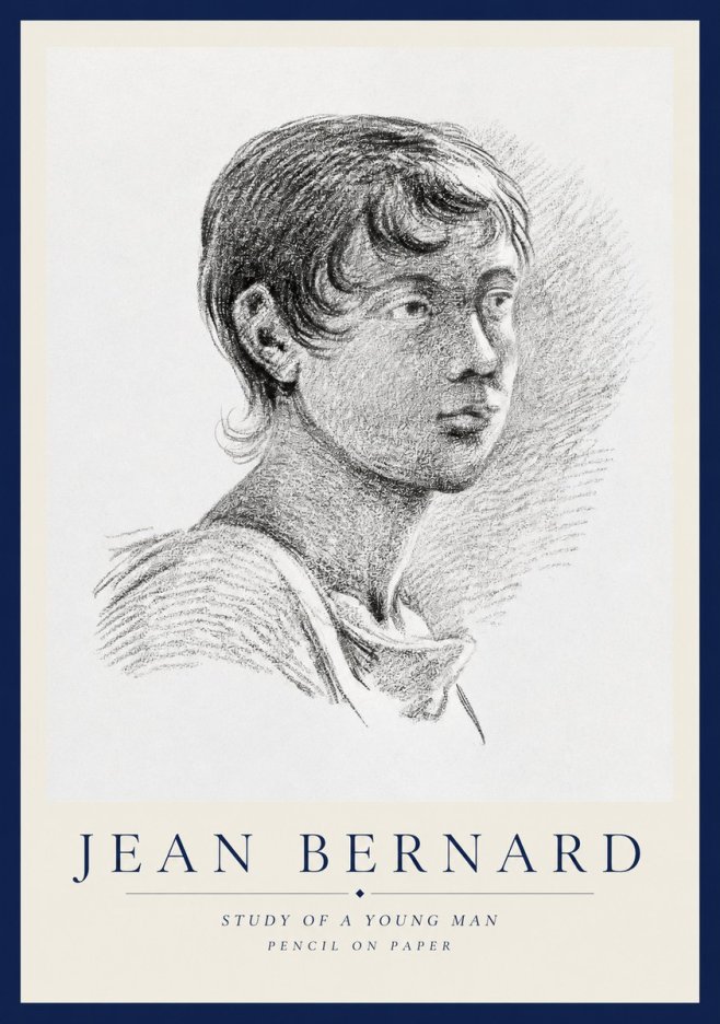 Jean Bernard Study of a Young Boy No3 - Poszter