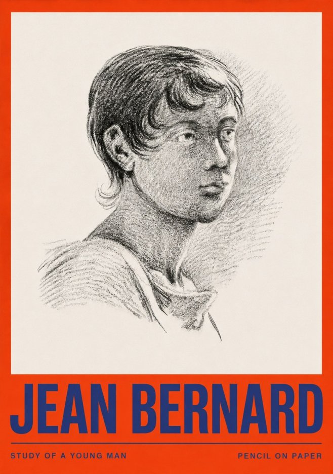 Jean Bernard Study of a Young Boy No4 - Poszter