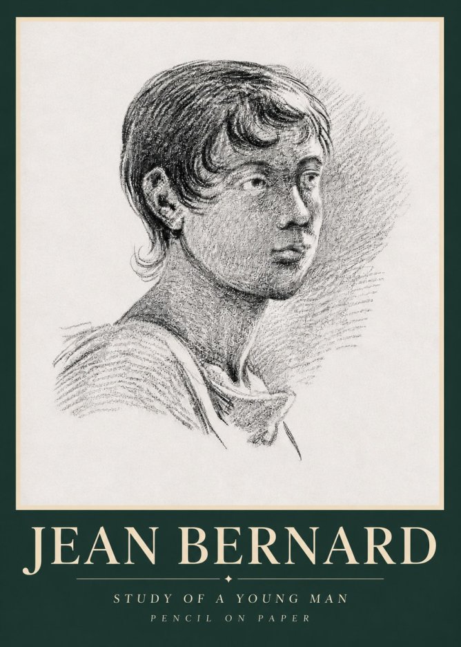 Jean Bernard Study of a Young Boy No5 - Poszter