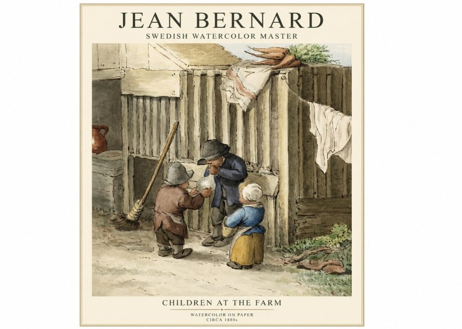 Jean Bernard Children at the Gate No3 - Poszter
