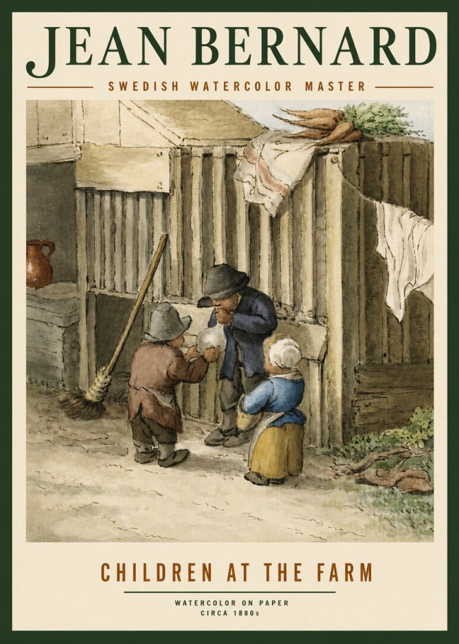 Jean Bernard Children at the Gate No4 - Poszter