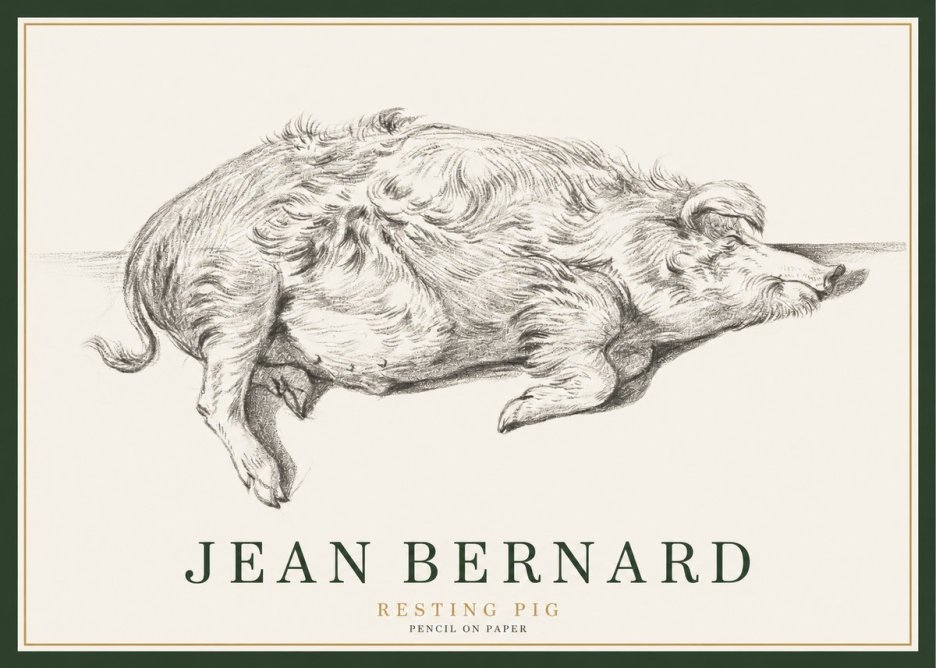 Jean Bernard Study of a Pig I No3 - Poszter