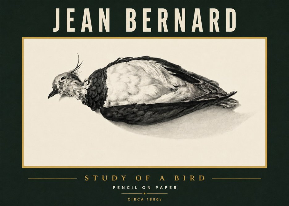 Jean Bernard Study of a Bird II No5 - Poszter