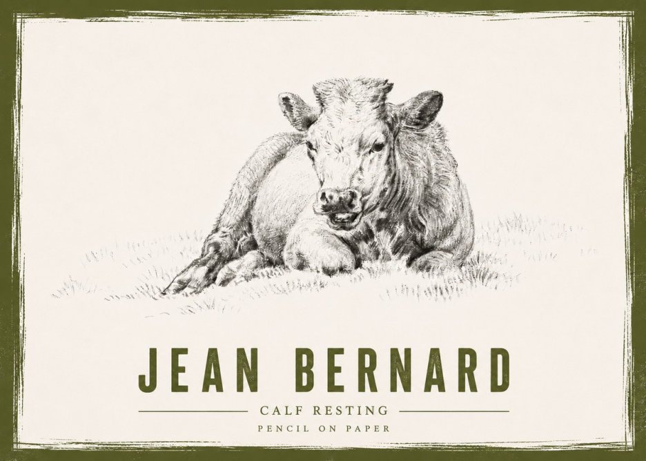Jean Bernard Calf Resting No4 - Poszter