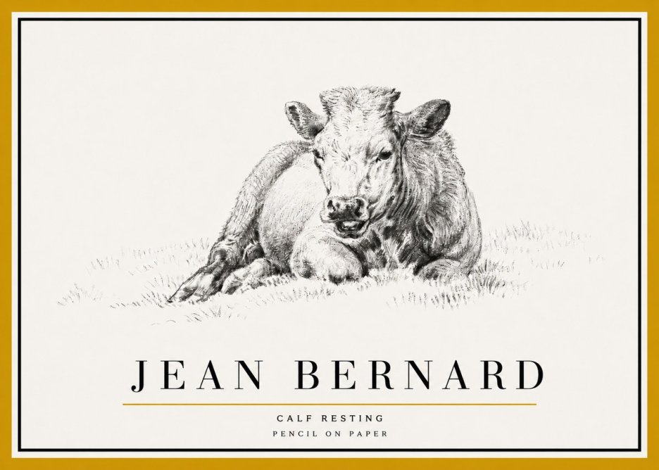 Jean Bernard Calf Resting No5 - Poszter