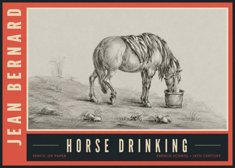 Jean Bernard Horse Drinking No5 - Poszter