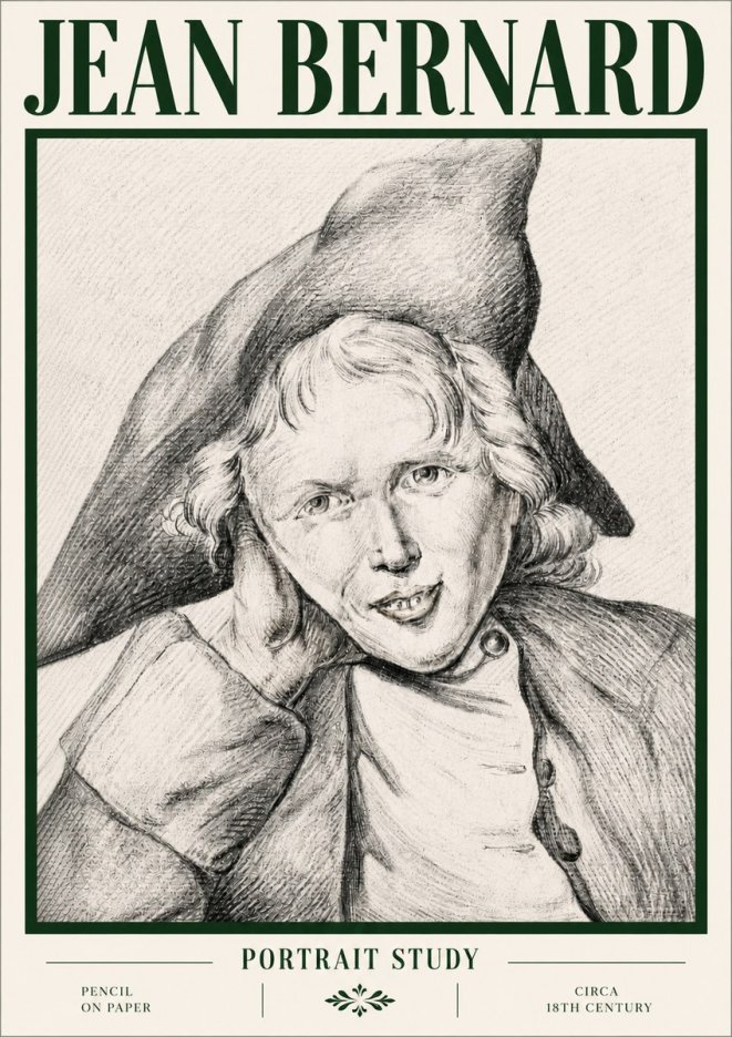 Jean Bernard Portrait Study VII No4 - Poszter