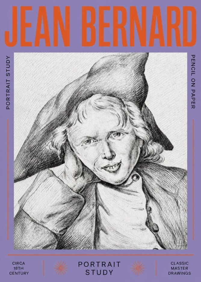 Jean Bernard Portrait Study VII No5 - Poszter