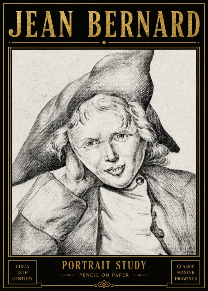 Jean Bernard Portrait Study VII No6 - Poszter