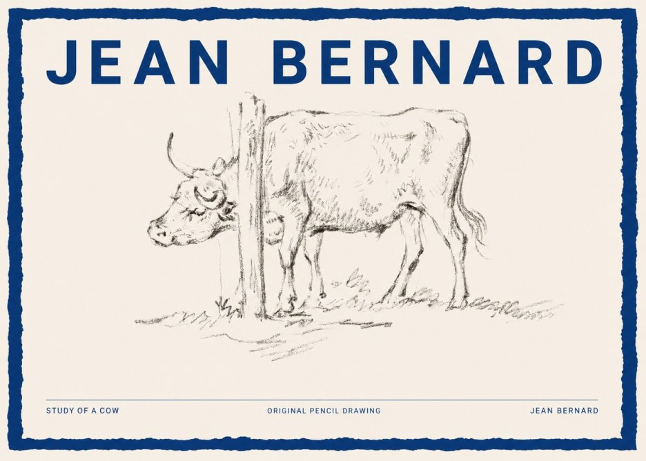 Jean Bernard Study of a Cow VII No2 - Poszter