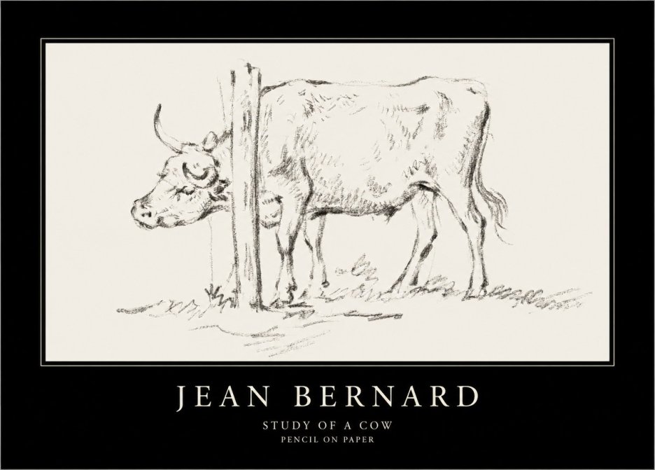Jean Bernard Study of a Cow VII No4 - Poszter