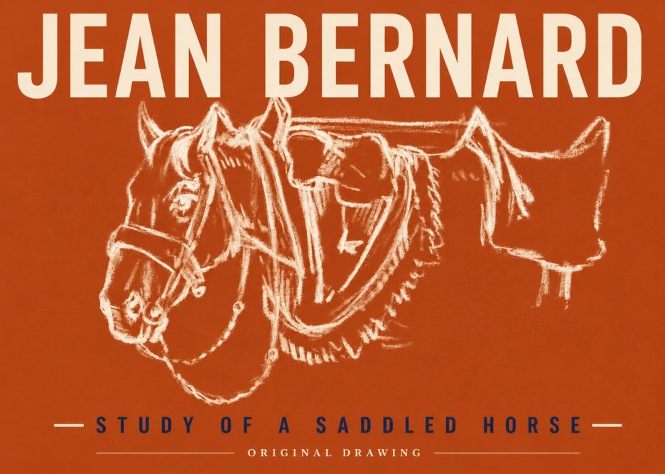 Jean Bernard Study of a Horse VII No5 - Poszter