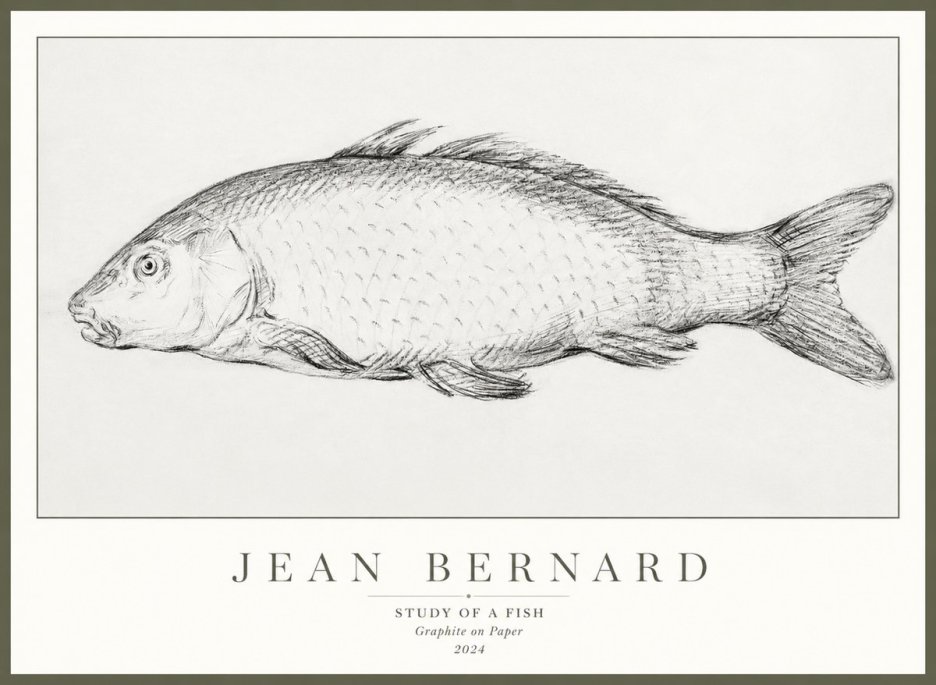 Jean Bernard Study of a Fish III No3 - Poszter