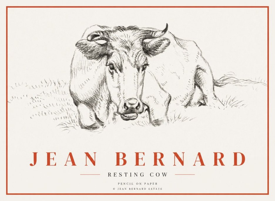 Jean Bernard Resting Cow II No3 - Poszter