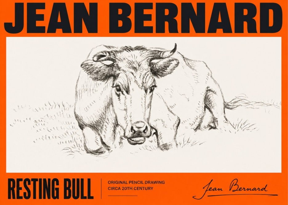 Jean Bernard Resting Cow II No5 - Poszter