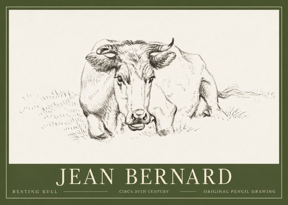 Jean Bernard Resting Cow II No6 - Poszter