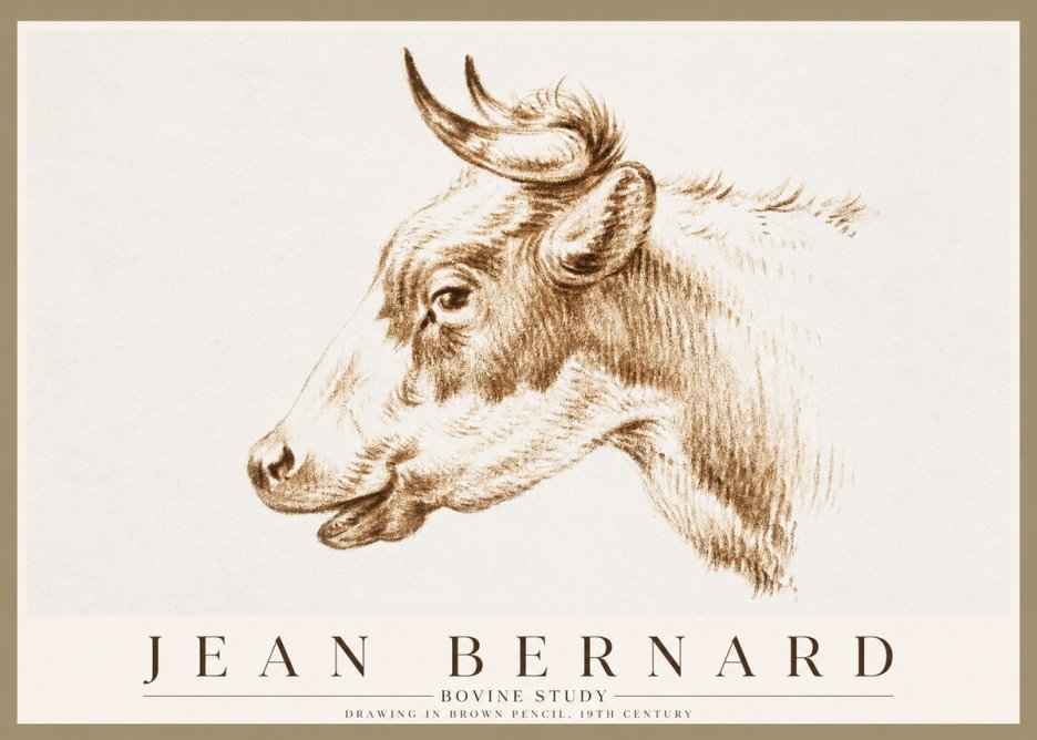 Jean Bernard Bovine Study II No1 - Poszter