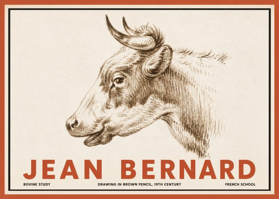 Jean Bernard Bovine Study II No2 - Poszter