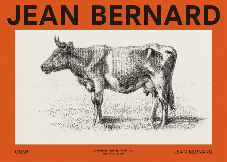 Jean Bernard Cow I No2 - Poszter
