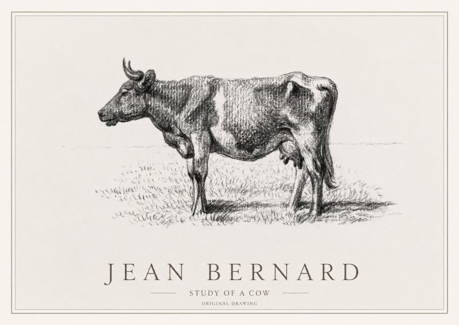 Jean Bernard Cow I No3 - Poszter
