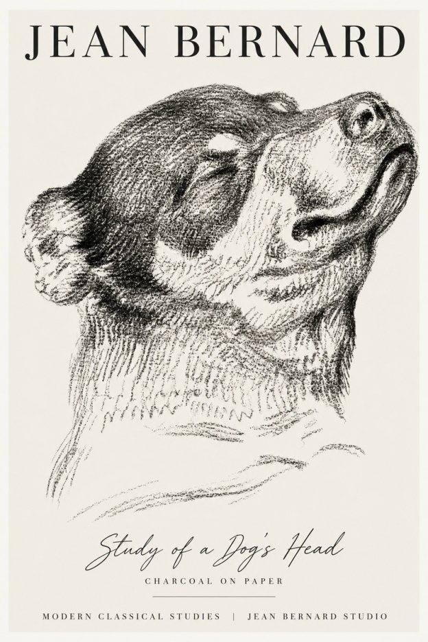 Jean Bernard Study of a Dog III No4 - Poszter