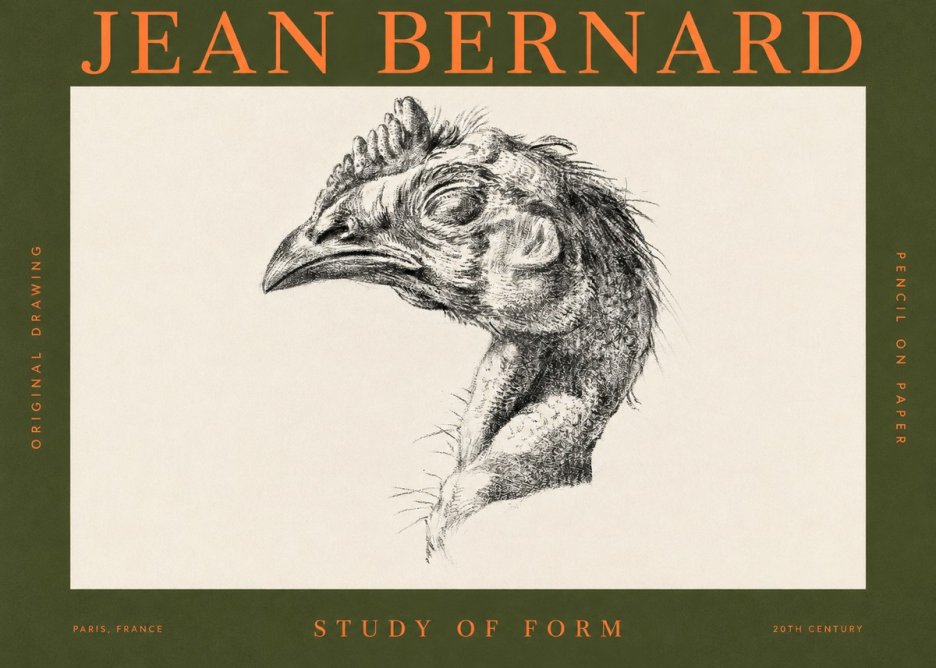 Jean Bernard Study of Form II No2 - Poszter