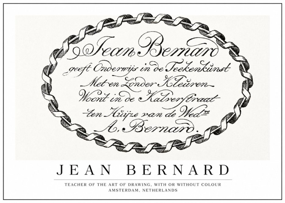 Jean Bernard Jean Bernard - Teacher of the Art of Drawing No1 - Poszter